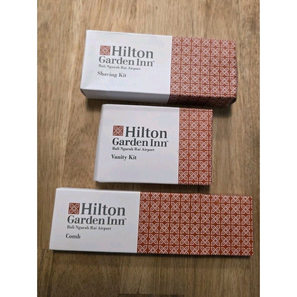 Hilton Garden Inn Bali Ngurah Rai Airport Amenity Set Shaving Vanity Kit Comb